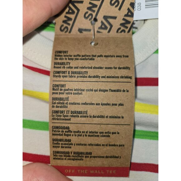 Vans Off The Wall Tee Medium Tyson Peterson Striped T-Shirt NWT - Picture 5 of 10